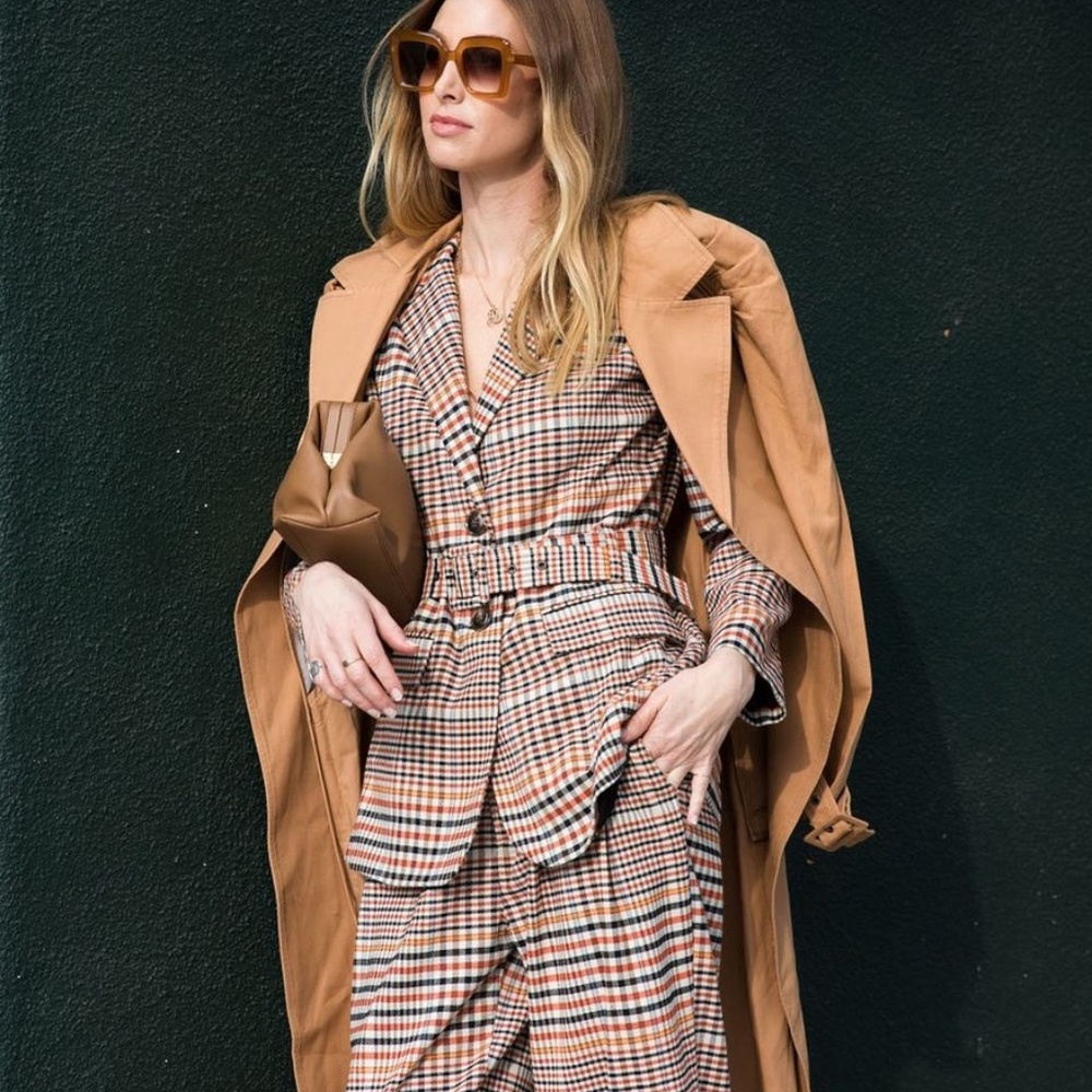 Love, Whit by Whitney Port plaid suit pants oversized look size s (us 0-2)